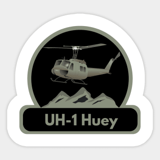 UH-1 Huey Helicopter Sticker